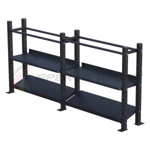 Купить Модульный стеллаж для гантелей, гирь и медболов 2580х430х1200 (2 секции) в Балтийске 