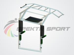 Купить Турник-брусья-пресс на раме Прометей цельносварной с доп. хватами цв. белый в Балтийске 