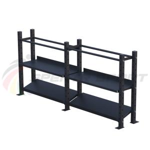 Купить Модульный стеллаж для гантелей, гирь и медболов 3780х430х1200 (2 секции) в Балтийске 