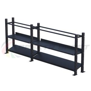 Купить Модульный стеллаж для гантелей, гирь и медболов 3180х430х1200 (2 секции) в Балтийске 