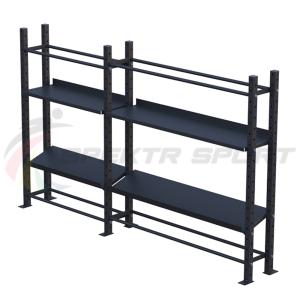 Купить Модульный стеллаж для гантелей, гирь и медболов 3180х430х1950 (2 секции) в Балтийске 