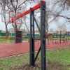 Купить Стойка баскетбольная уличная с защитой, щитом из оргстекла, аморт. кольцом и сеткой, вынос 225 см в Балтийске 